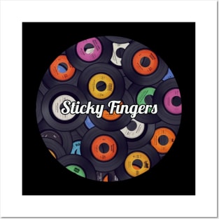 Sticky Fingers / Vinyl Records Style Posters and Art